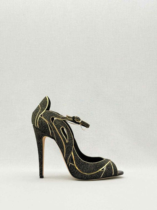 Pre-loved BRIAN ATWOOD Open Toe Black Size EU 40 Pumps at Reems Closet