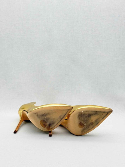 Pre-loved BRIAN ATWOOD SkyHigh Metallic Gold Size EU 40 Pumps at Reems Closet