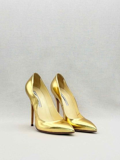 Pre-loved BRIAN ATWOOD SkyHigh Metallic Gold Size EU 40 Pumps at Reems Closet