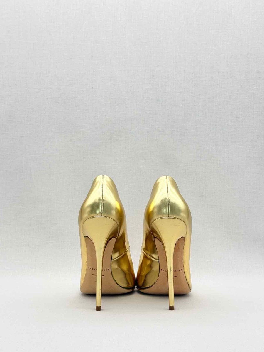 Pre-loved BRIAN ATWOOD SkyHigh Metallic Gold Size EU 40 Pumps at Reems Closet