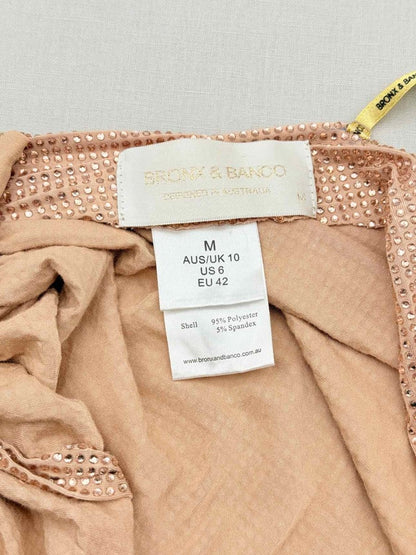 Pre-loved BRONX & BANCO Metallic Peach Size Medium Outfit Set at Reems Closet