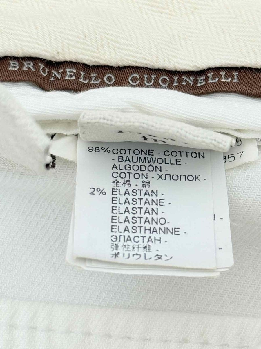 Pre-loved BRUNELLO CUCINELLI Boyfriend White Size 28 Jeans at Reems Closet