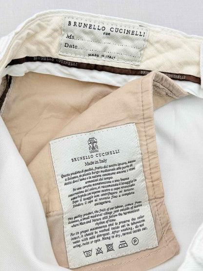 Pre-loved BRUNELLO CUCINELLI Boyfriend White Size 28 Jeans at Reems Closet