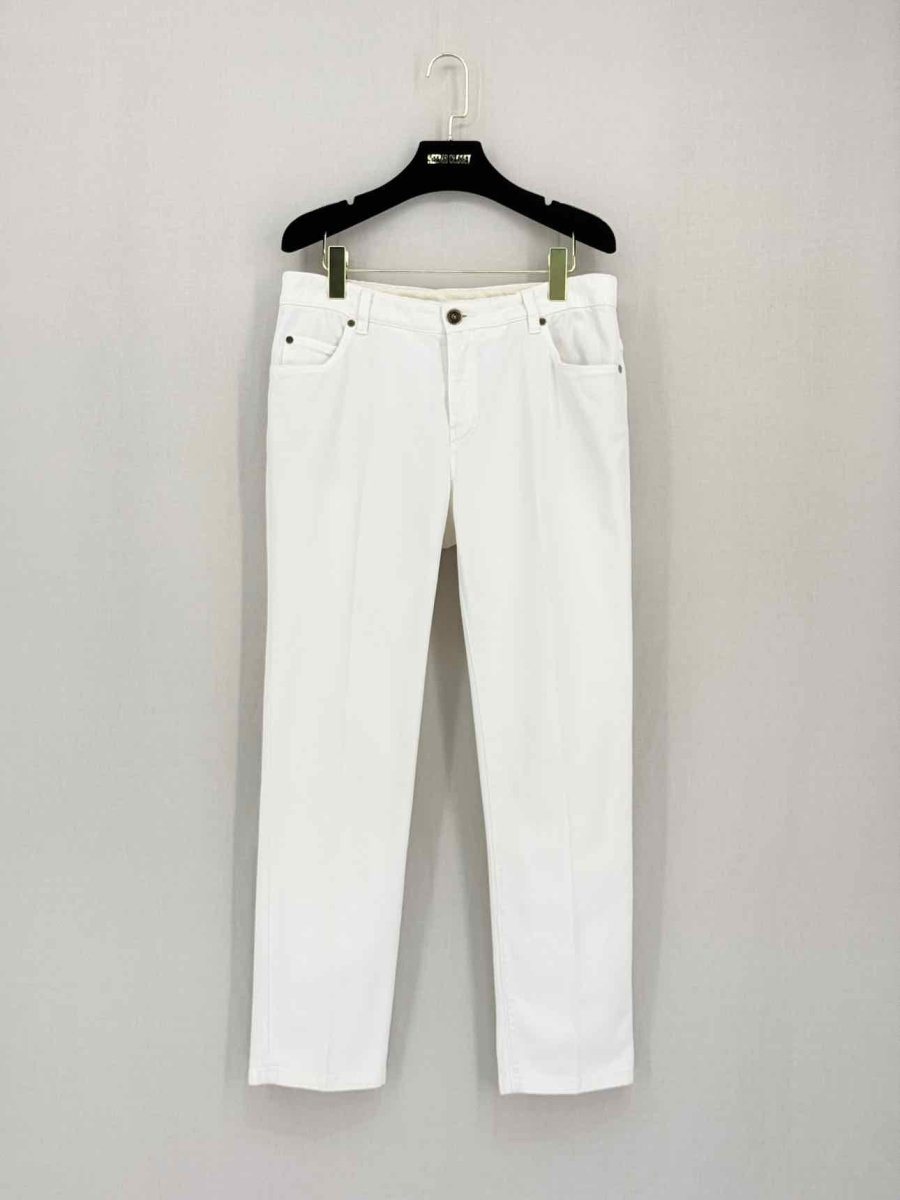 Pre-loved BRUNELLO CUCINELLI Boyfriend White Size 28 Jeans at Reems Closet
