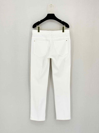 Pre-loved BRUNELLO CUCINELLI Boyfriend White Size 28 Jeans at Reems Closet