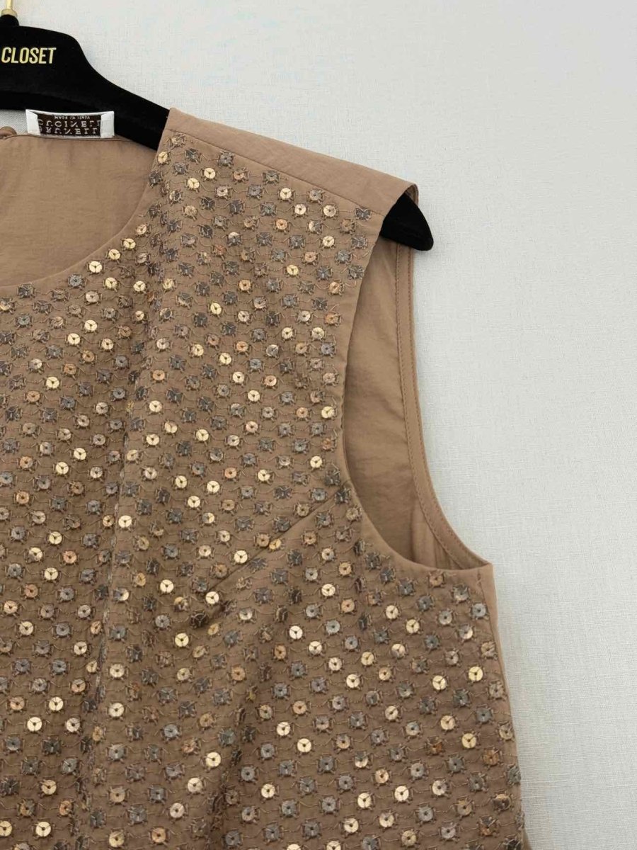 Pre - loved BRUNELLO CUCINELLI Brown Size Medium Top at Reems Closet