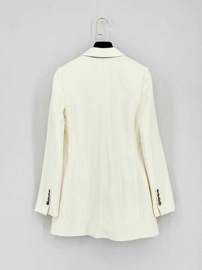 Pre-loved BRUNELLO CUCINELLI Cream Size US 0 Jacket at Reems Closet