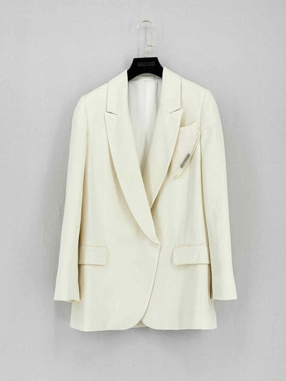 Pre-loved BRUNELLO CUCINELLI Cream Size US 0 Jacket at Reems Closet