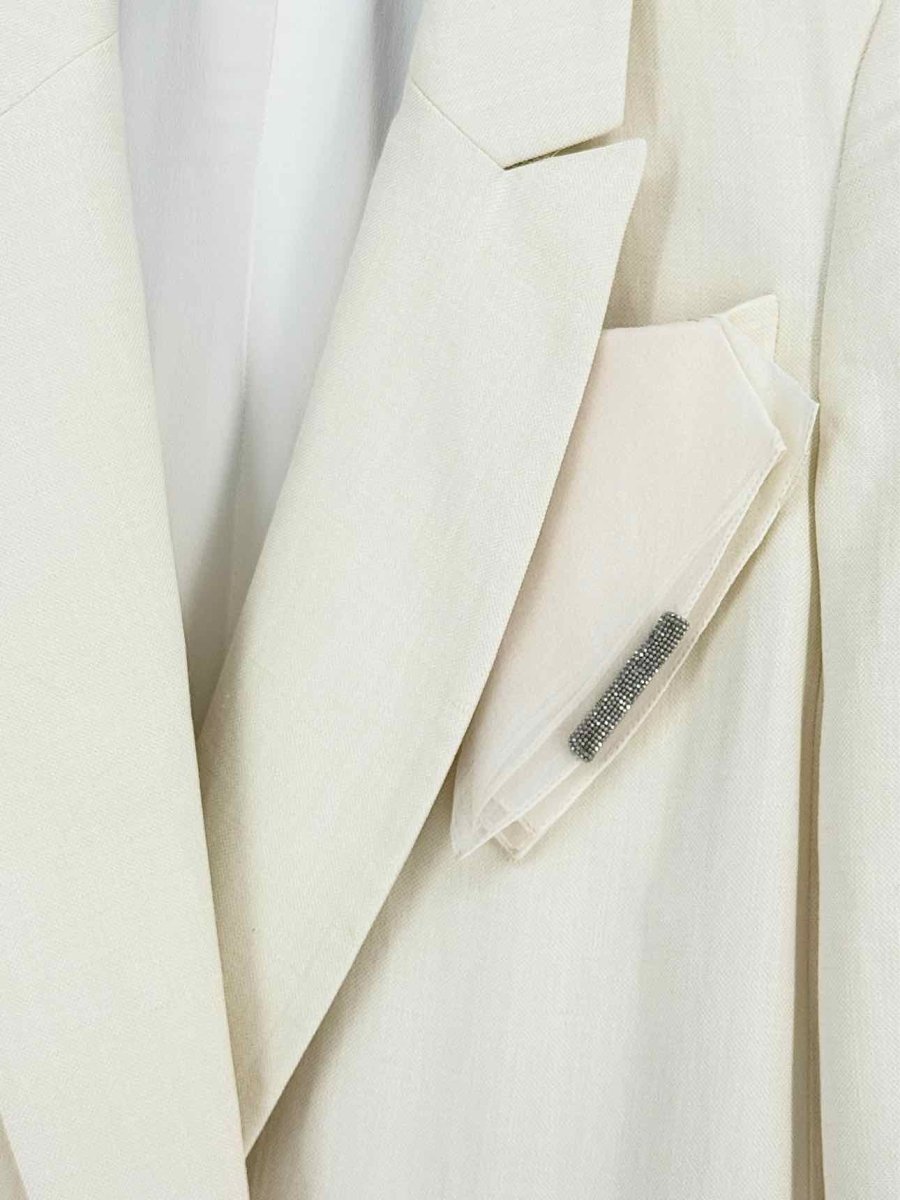 Pre-loved BRUNELLO CUCINELLI Cream Size US 0 Jacket at Reems Closet