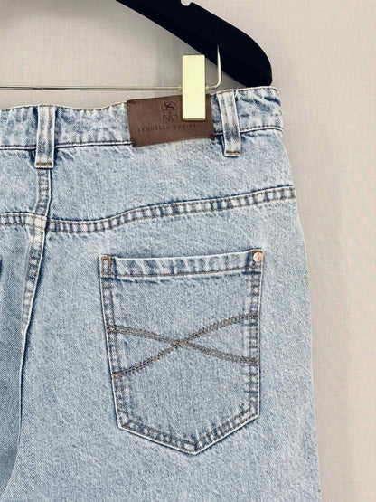 Pre-loved BRUNELLO CUCINELLI Faded Blue Size US 8 Jeans at Reems Closet