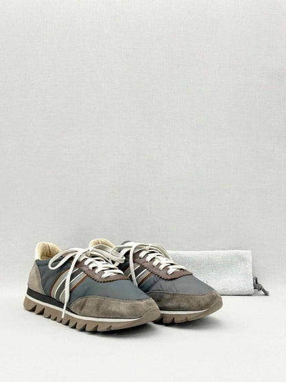 Pre-loved BRUNELLO CUCINELLI Green & Brown Size EU 38 Sneakers at Reems Closet