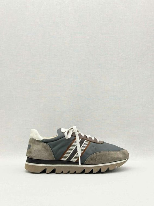 Pre-loved BRUNELLO CUCINELLI Green & Brown Size EU 38 Sneakers at Reems Closet