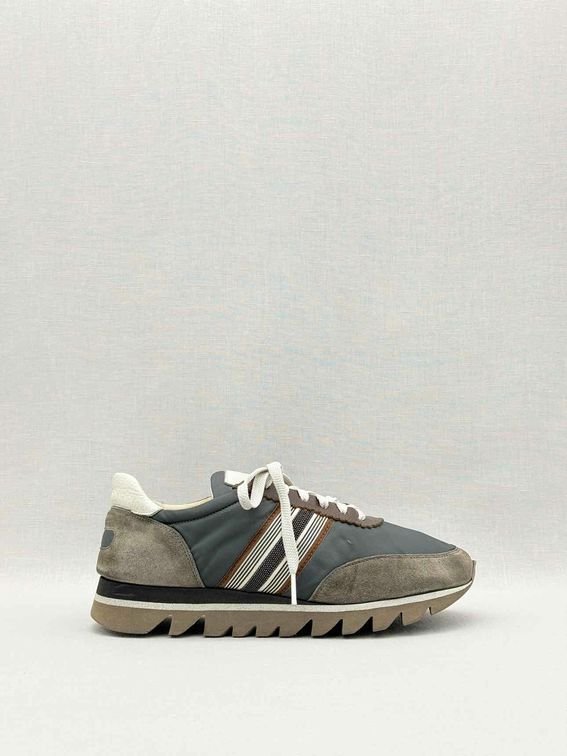 Pre-loved BRUNELLO CUCINELLI Green & Brown Size EU 38 Sneakers at Reems Closet