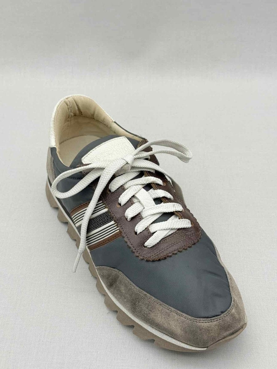 Pre-loved BRUNELLO CUCINELLI Green & Brown Size EU 38 Sneakers at Reems Closet