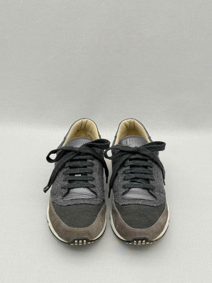 Pre-loved BRUNELLO CUCINELLI Grey Size EU 38.5 Sneakers at Reems Closet