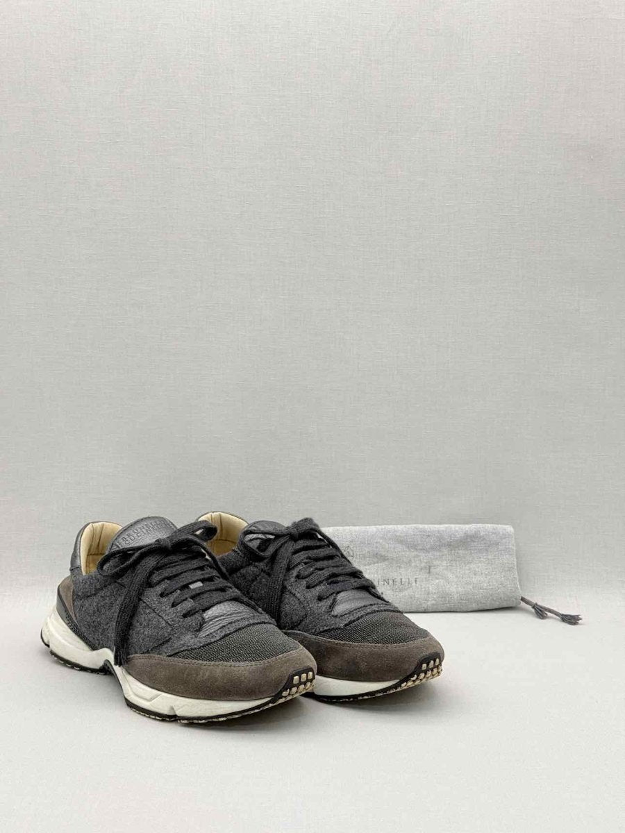 Pre-loved BRUNELLO CUCINELLI Grey Size EU 38.5 Sneakers at Reems Closet