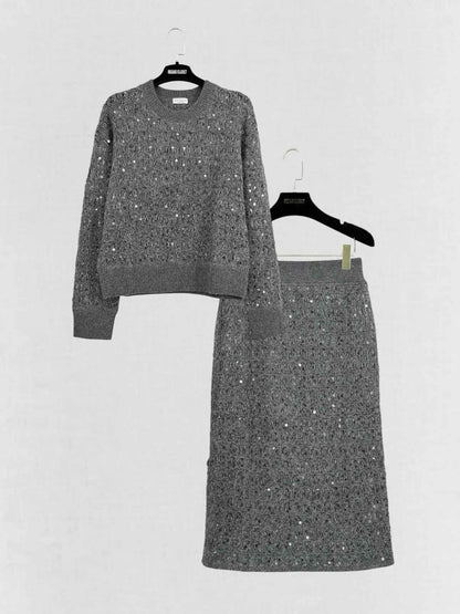 Pre - loved BRUNELLO CUCINELLI Grey Size Medium Outfit Set at Reems Closet