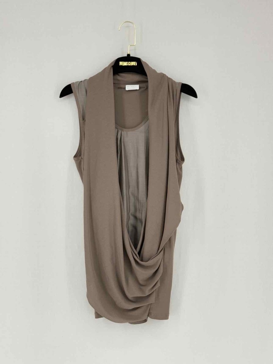 Pre - loved BRUNELLO CUCINELLI Grey Size XSmall Top at Reems Closet