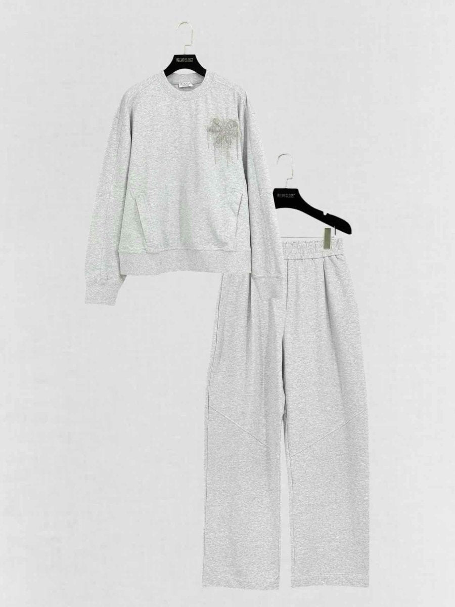 Pre - loved BRUNELLO CUCINELLI Light Grey Size US 6 Outfit Set at Reems Closet