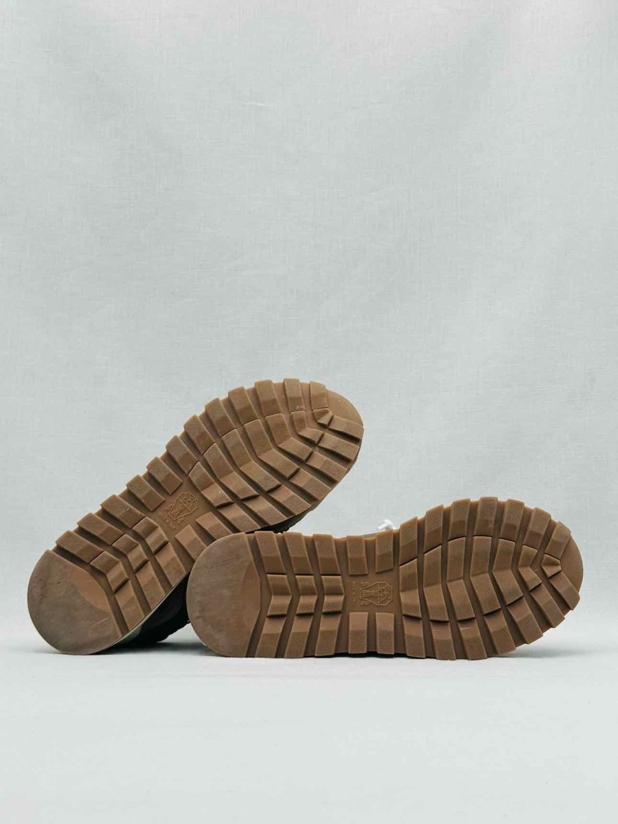 Pre - loved BRUNELLO CUCINELLI Monili Khaki Sneakers 39 at Reems Closet