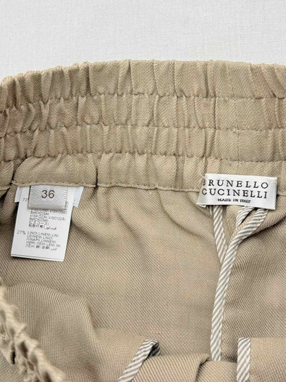 Pre-loved BRUNELLO CUCINELLI Nude Size US 0 Pants at Reems Closet