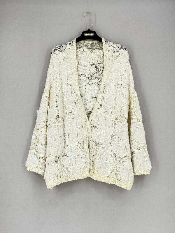 Pre - loved BRUNELLO CUCINELLI Off - white Cardigan Medium at Reems Closet