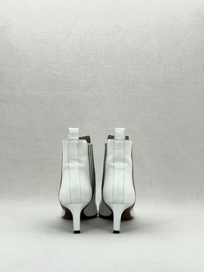Pre - loved BRUNELLO CUCINELLI White Size EU 37.5 Ankle Boots at Reems Closet