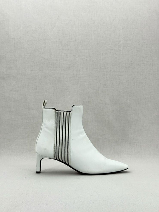 Pre - loved BRUNELLO CUCINELLI White Size EU 37.5 Ankle Boots at Reems Closet