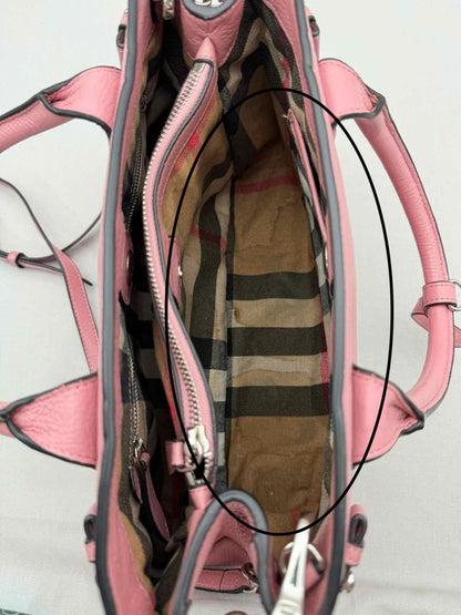 Pre-loved BURBERRY Banner Pink Tote Bag at Reems Closet