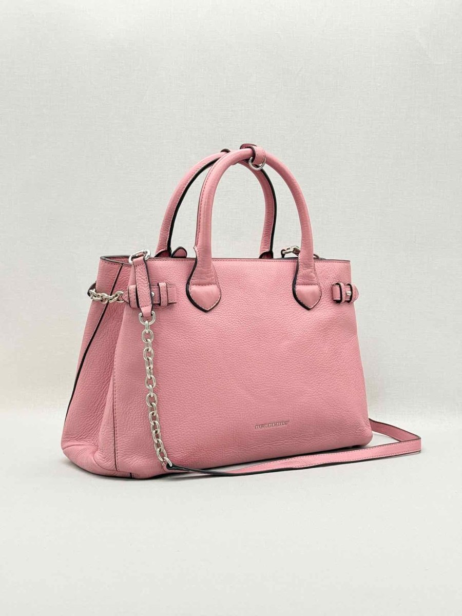 Pre-loved BURBERRY Banner Pink Tote Bag at Reems Closet