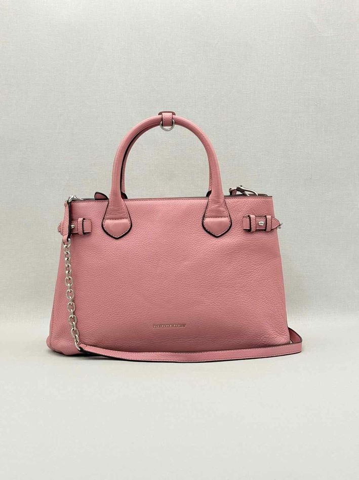 Pre-loved BURBERRY Banner Pink Tote Bag at Reems Closet