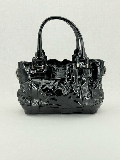 Pre - loved BURBERRY Beaton Black Quilted Tote Bag at Reems Closet