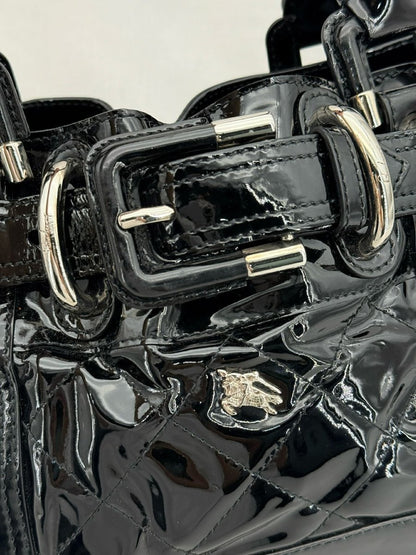 Pre - loved BURBERRY Beaton Black Quilted Tote Bag at Reems Closet