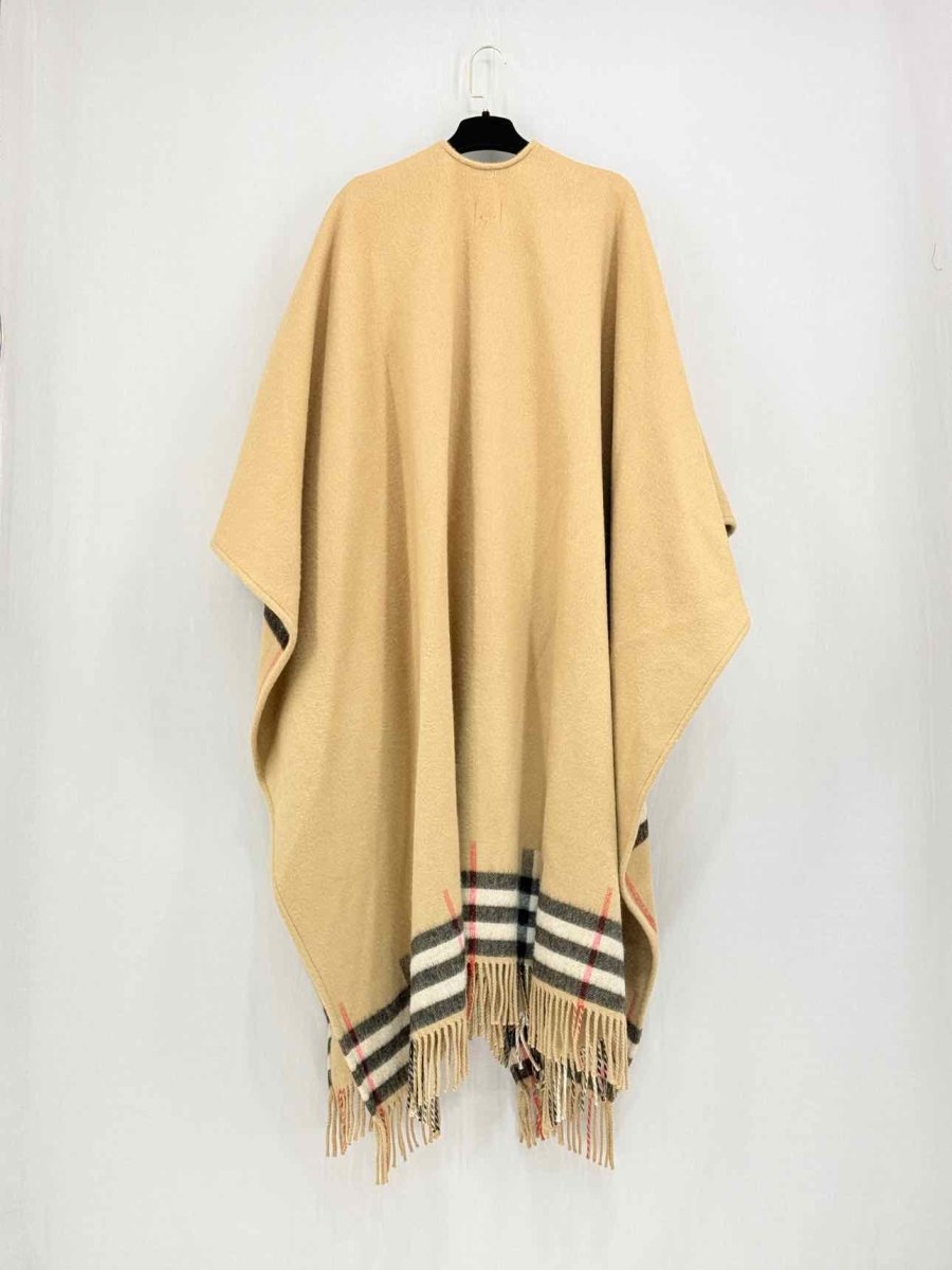 Pre - loved BURBERRY Beige Check Size One Size Poncho at Reems Closet