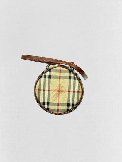 Pre - loved BURBERRY Beige Multicolor Barrel Bag at Reems Closet