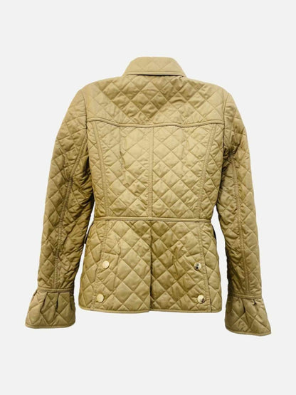 Pre - loved BURBERRY Beige Quilted Jacket at Reems Closet