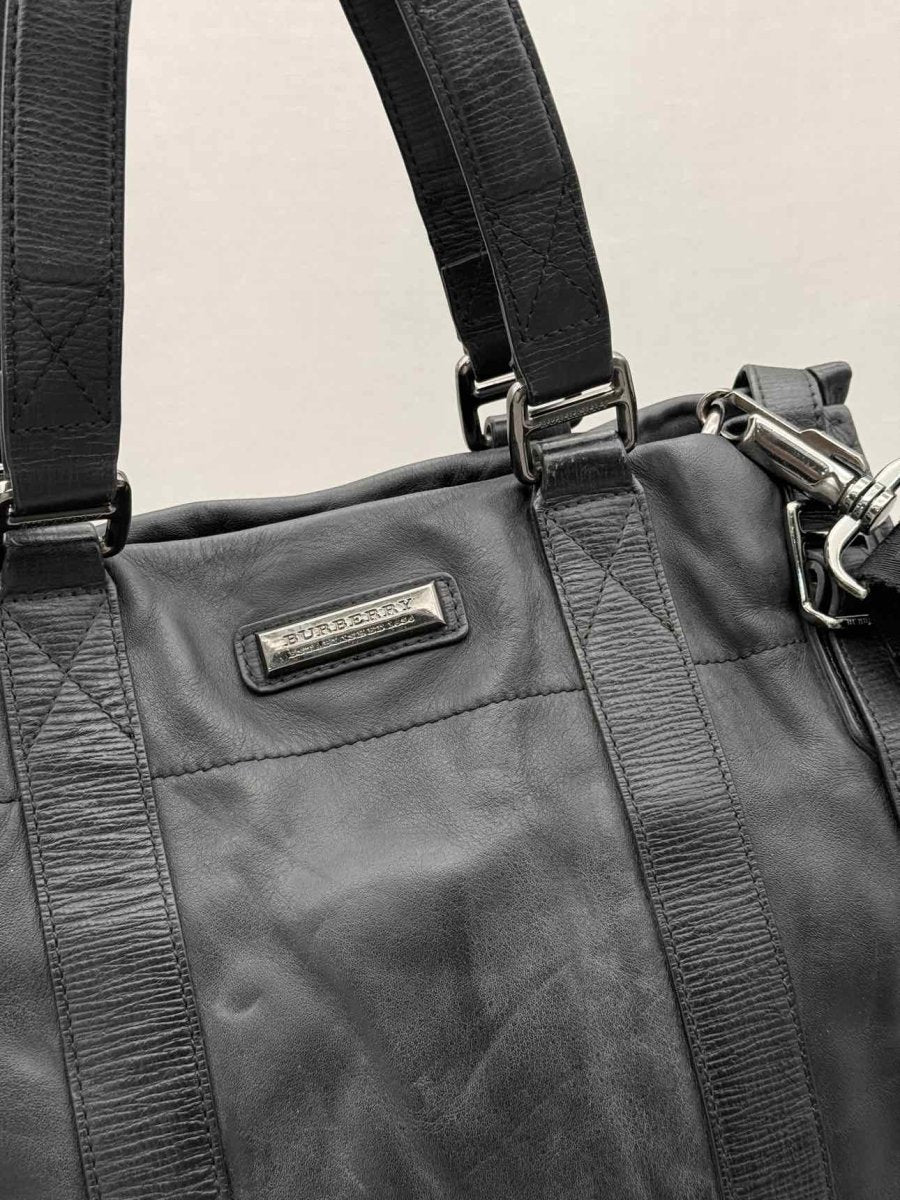Pre - loved BURBERRY Black Laptop Bag at Reems Closet