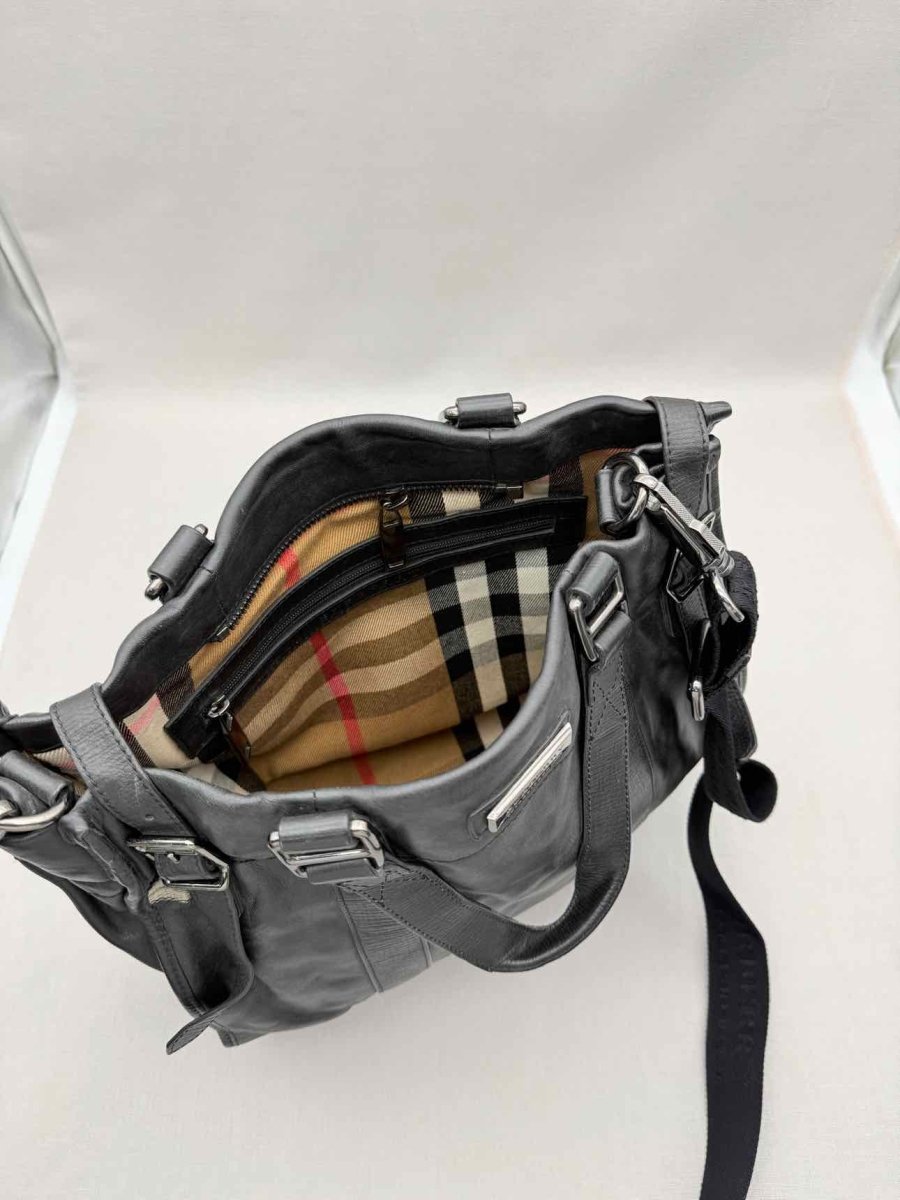 Pre - loved BURBERRY Black Laptop Bag at Reems Closet