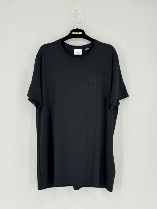 Pre - loved BURBERRY Black Logo Size XXLarge T-shirt at Reems Closet