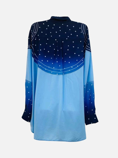 Pre - loved BURBERRY Blue Constellation Print Size US 12 Shirt at Reems Closet