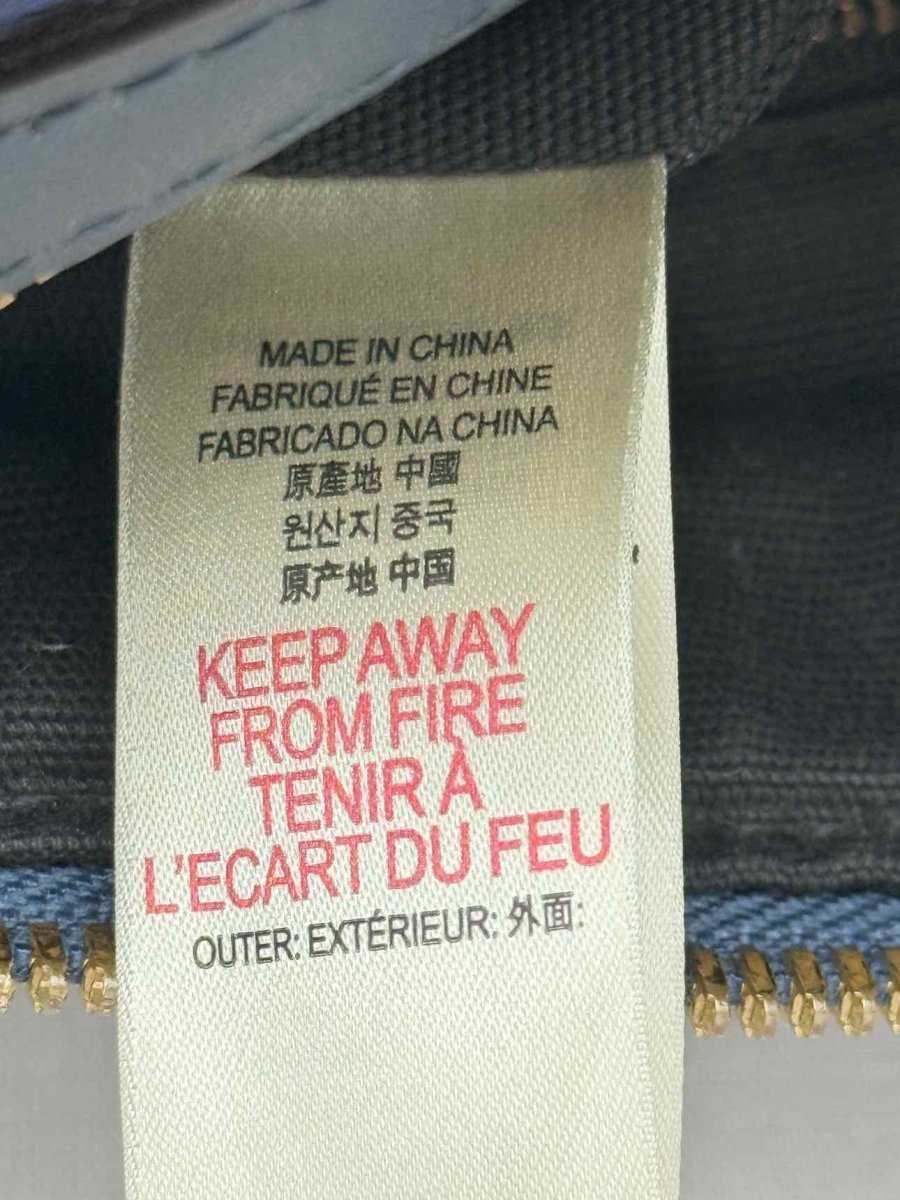 Pre - loved BURBERRY Blue Leopard Print Top Handle at Reems Closet