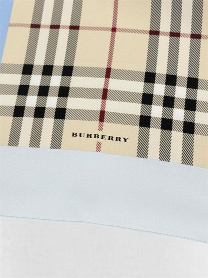 Pre-loved BURBERRY Blue Multicolor Nova Check Scarf at Reems Closet