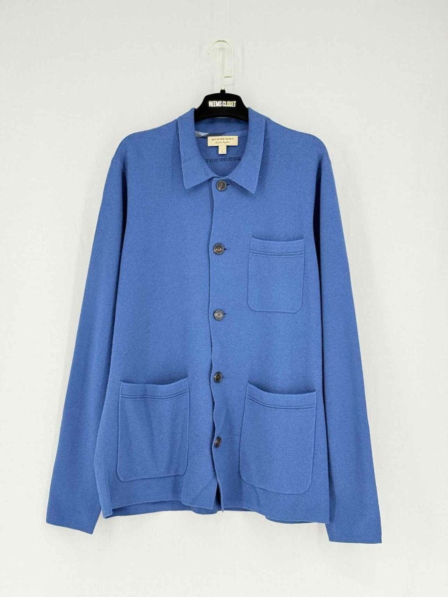 Pre - loved BURBERRY Blue Size Large Jacket at Reems Closet