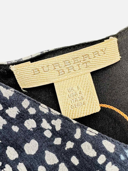 Pre - loved BURBERRY BRIT Ophelia Blue Size US 4 Midi Dress at Reems Closet