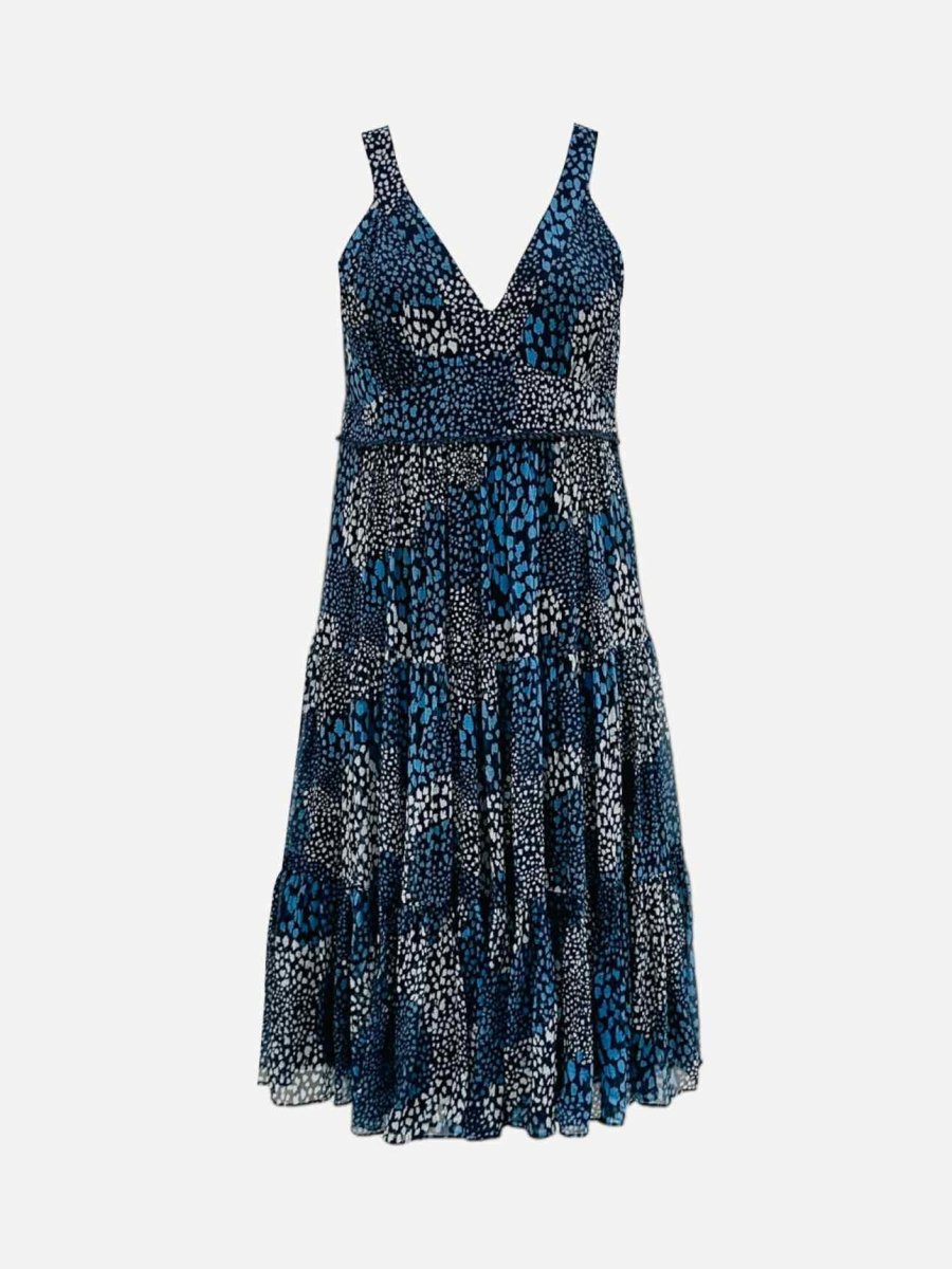 Pre - loved BURBERRY BRIT Ophelia Blue Size US 4 Midi Dress at Reems Closet