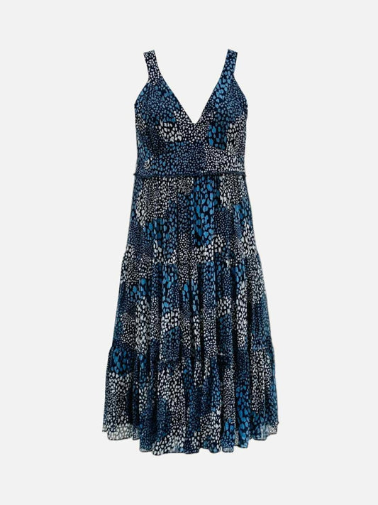 Pre - loved BURBERRY BRIT Ophelia Blue Size US 4 Midi Dress at Reems Closet