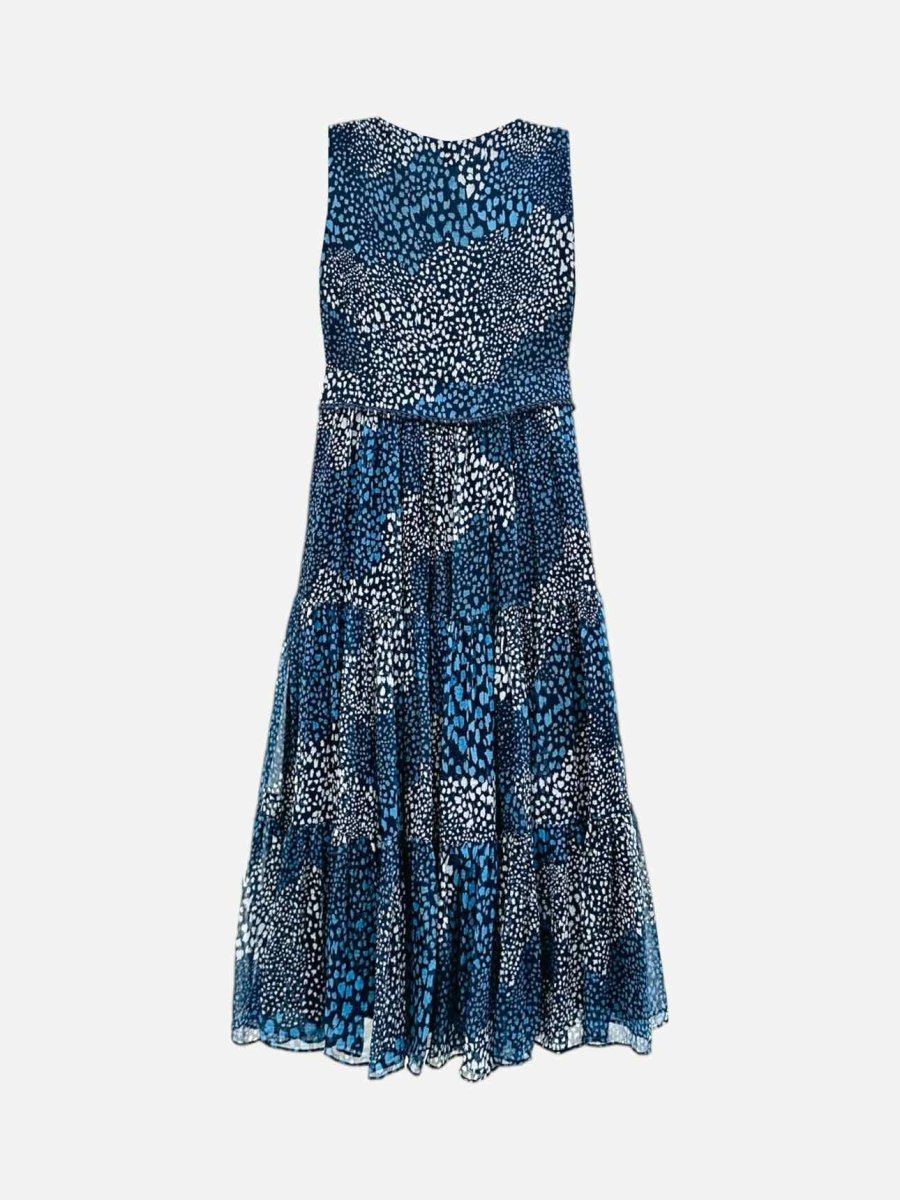 Pre - loved BURBERRY BRIT Ophelia Blue Size US 4 Midi Dress at Reems Closet