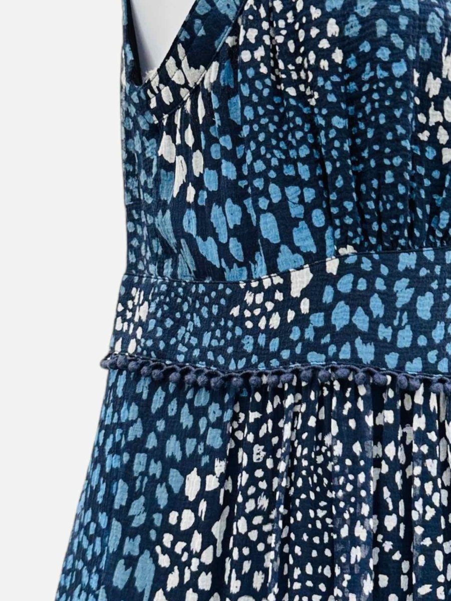 Pre - loved BURBERRY BRIT Ophelia Blue Size US 4 Midi Dress at Reems Closet