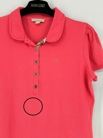 Pre - loved BURBERRY BRIT Red Size Large Polo Shirt at Reems Closet