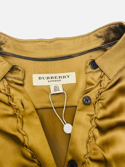 Pre - loved BURBERRY Bronze Shirt at Reems Closet